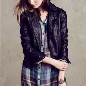 Anthropologie JKT Vegan Leather Jacket